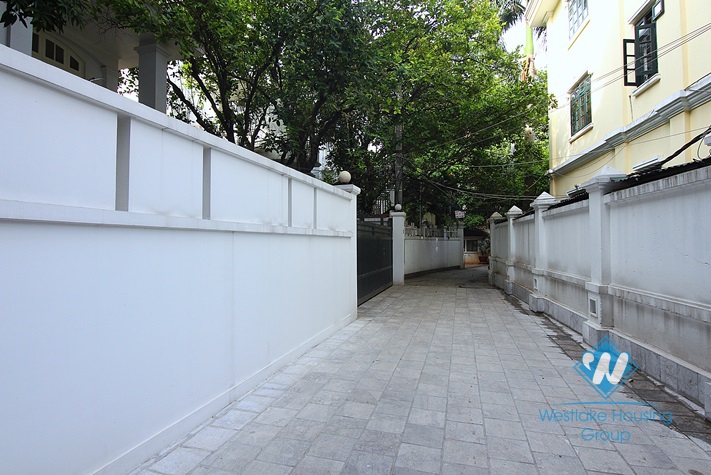 An elegant and high-end villa with a big yard for rent in Tay Ho area